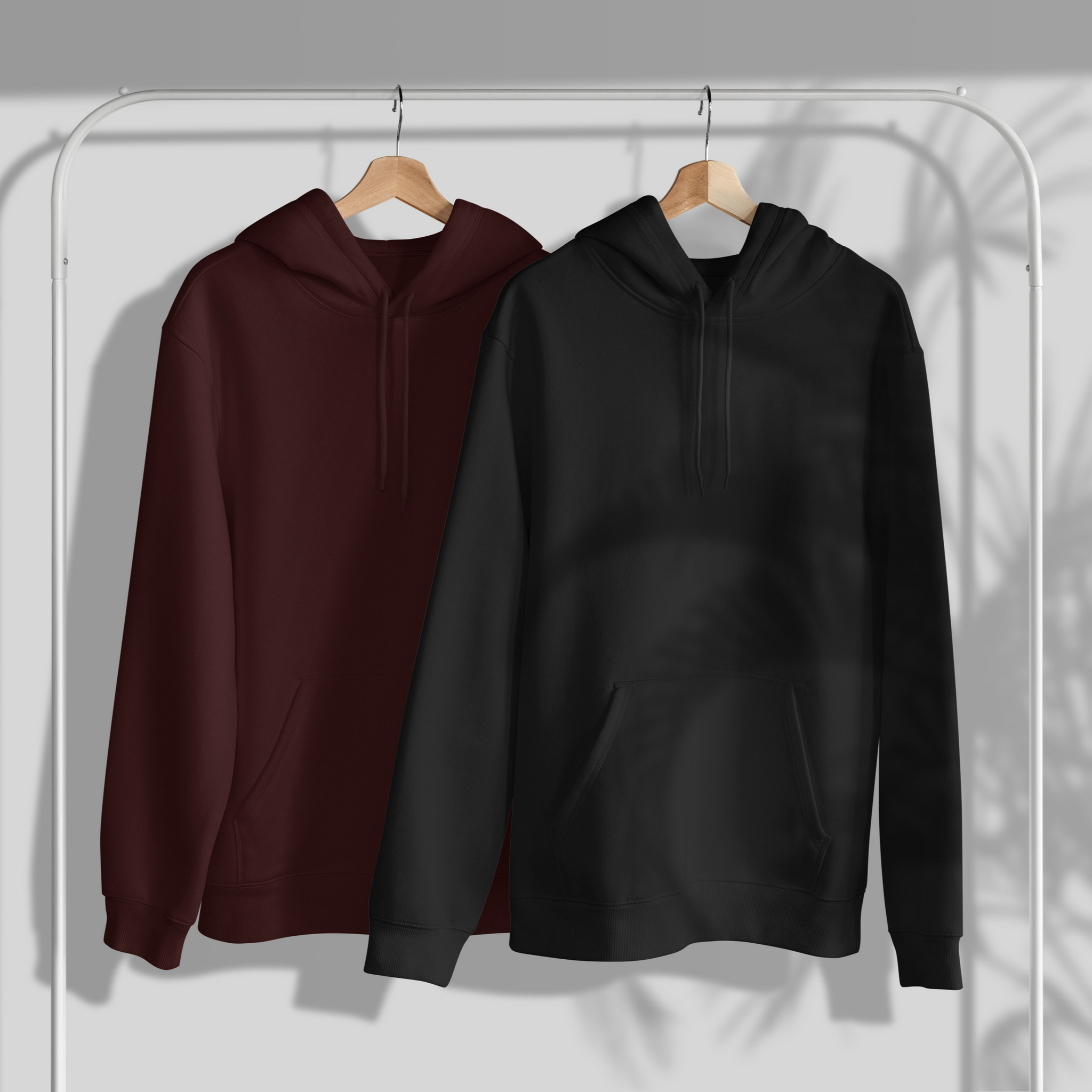 COMBO of 2 Heavyweight Hoodies // Maroon-Black