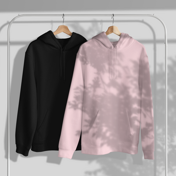 COMBO of 2 Heavyweight Hoodies // Black-Pink