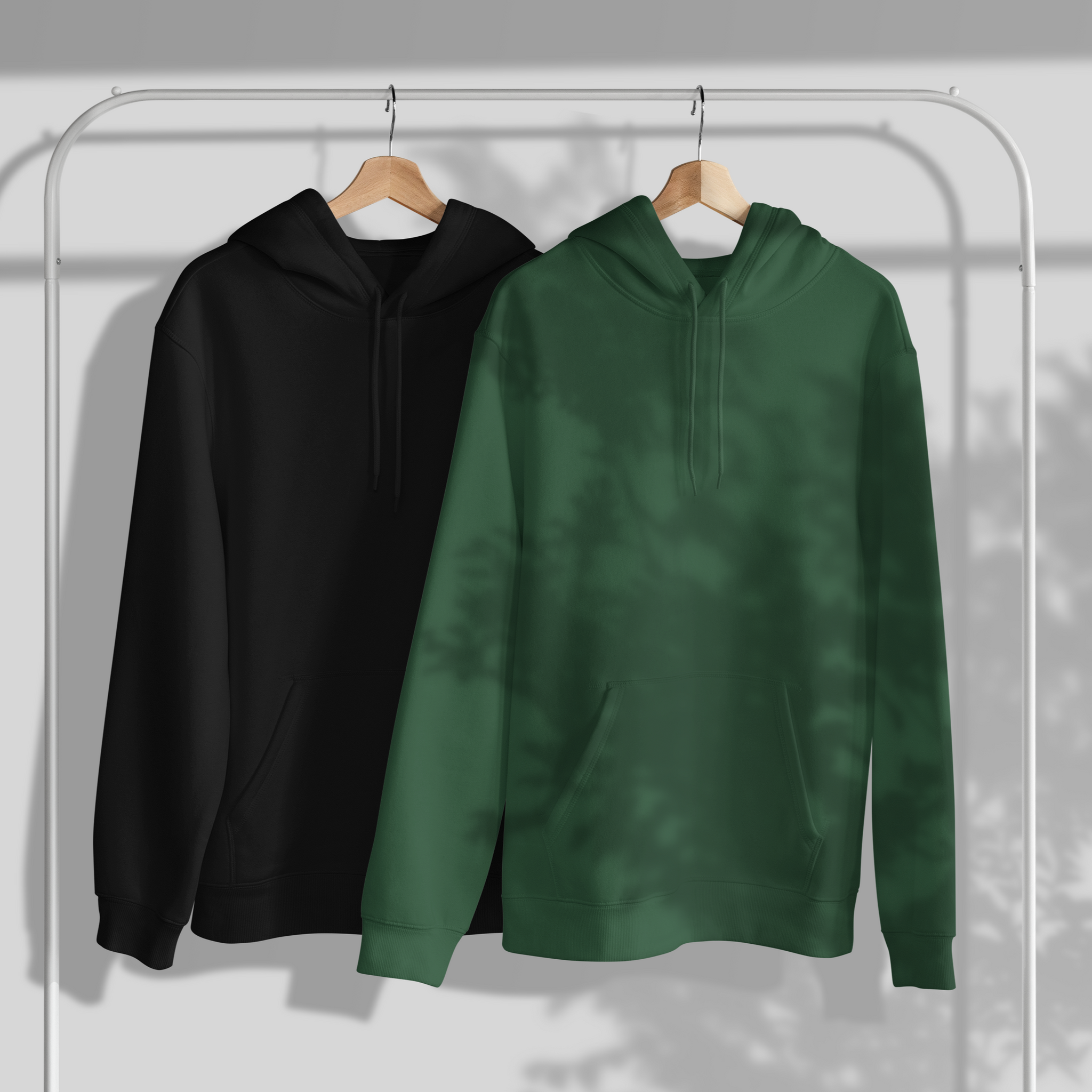 COMBO of 2 Heavyweight Hoodies // Green-Black