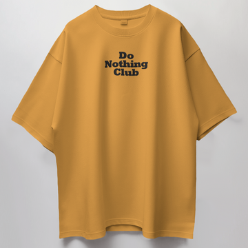 Do Nothing Club // Oversized Fit Graphic Tee // Yellow