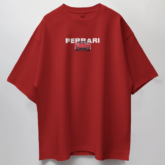 Ferrari F40 // Oversized Fit Graphic Tee // Red