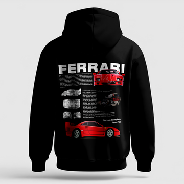 Ferrari F40 // Heavyweight Hoodie // Black