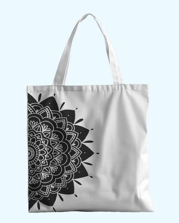 Mandela Design Tote Bag with Zipper