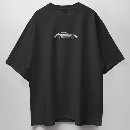 Porsche // Oversized Fit Graphic Tee // Black