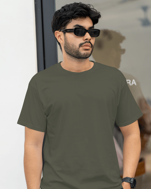 Olive Green // Relaxed Fit Essential Tee