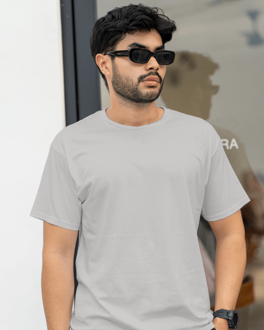 Gray Mélange // Relaxed Fit Essential Tee