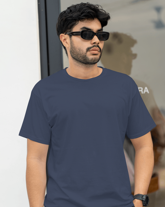 Midnight Navy Blue // Relaxed Fit Essential Tee