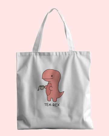 Tea-Rex Tote Bag with Zipper