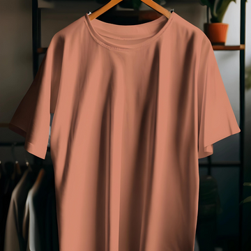 Ember Glow Coral // Relaxed Fit Essential Tee