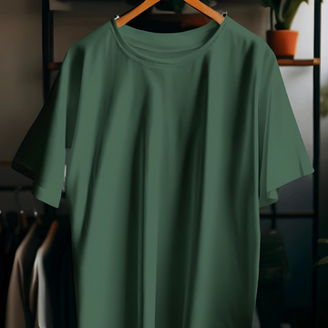 Dark Green // Relaxed Fit Essential Tee