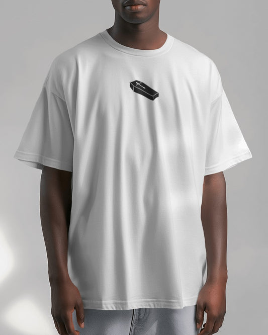 Coffin // Oversized Fit Graphic Tee // White