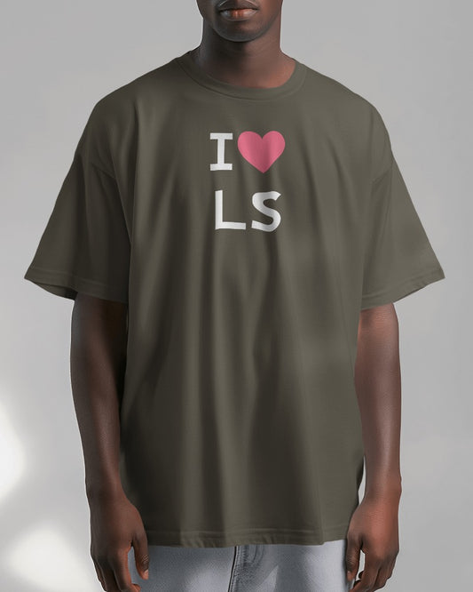 GTA COLLECTION "I <3 Los Santos" // Oversized Graphic Tee // Olive Green