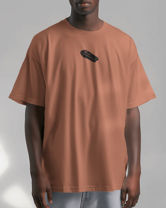 Coffin // Oversized Fit Graphic Tee // Coral