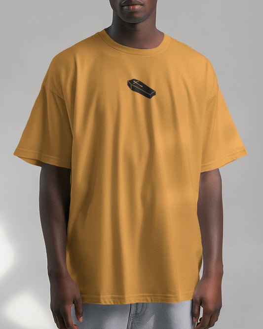 Coffin // Oversized Fit Graphic Tee // Yellow