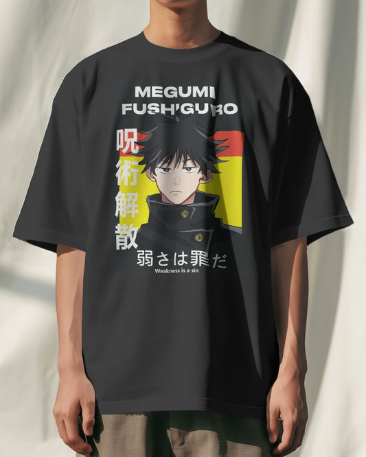 Jujutsu Kaisen Collection "Megumi" // Relaxed Fit Graphic Tee // Black