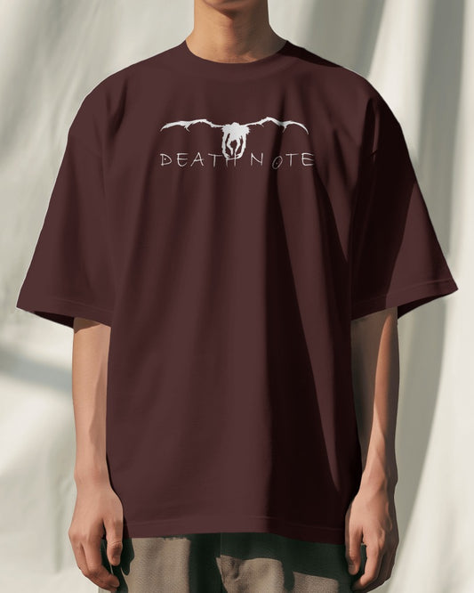 Death Note Collection "04" // Relaxed Fit Graphic Tee // Maroon