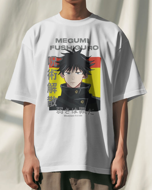 Jujutsu Kaisen Collection "Megumi" // Relaxed Fit Graphic Tee // White