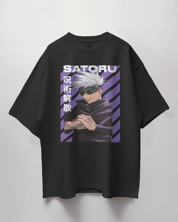 Jujutsu Kaisen Collection "Satoru" // Relaxed Fit Graphic Tee // Black