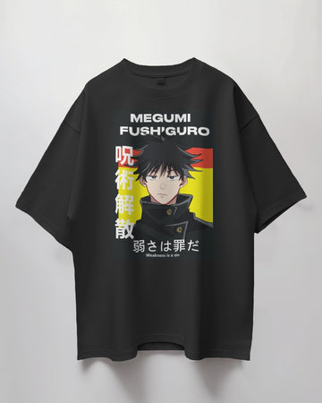 Jujutsu Kaisen Collection "Megumi" // Relaxed Fit Graphic Tee // Black