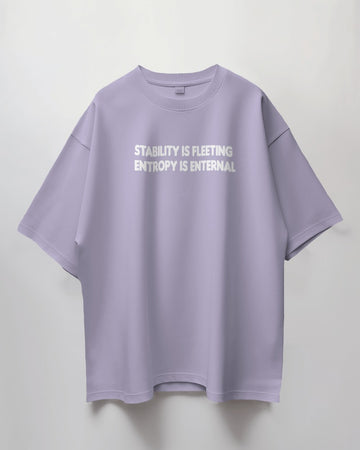 Stability and Entropy // Oversized Fit Graphic Tee // Lavender