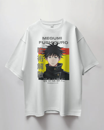 Jujutsu Kaisen Collection "Megumi" // Relaxed Fit Graphic Tee // White