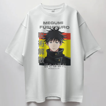 Jujutsu Kaisen Collection "Megumi" // Relaxed Fit Graphic Tee // White