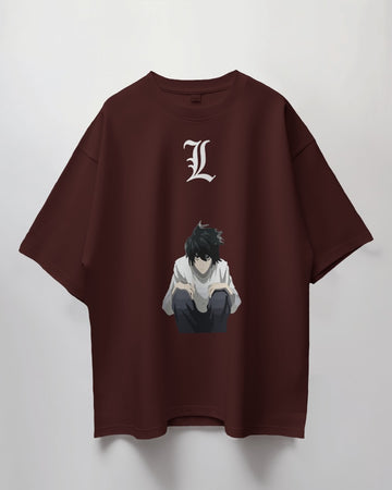 Death Note Collection "03" // Relaxed Fit Graphic Tee // Maroon