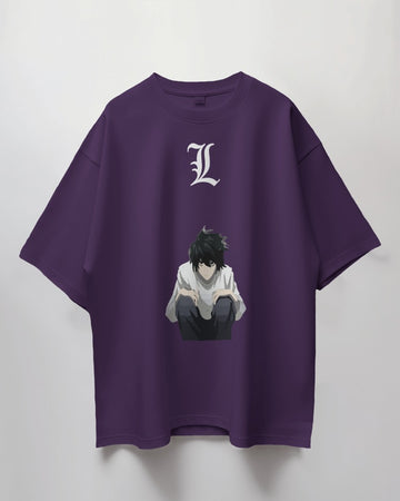 Death Note Collection "03" // Relaxed Fit Graphic Tee // Purple