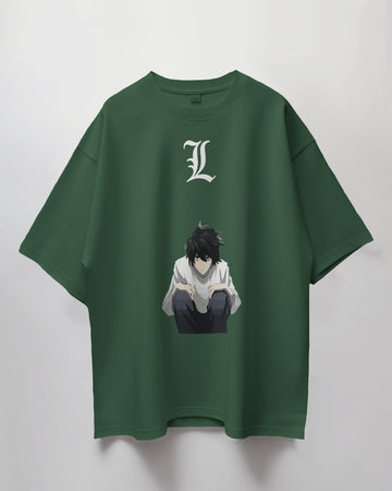 Death Note Collection "03" // Relaxed Fit Graphic Tee // Green