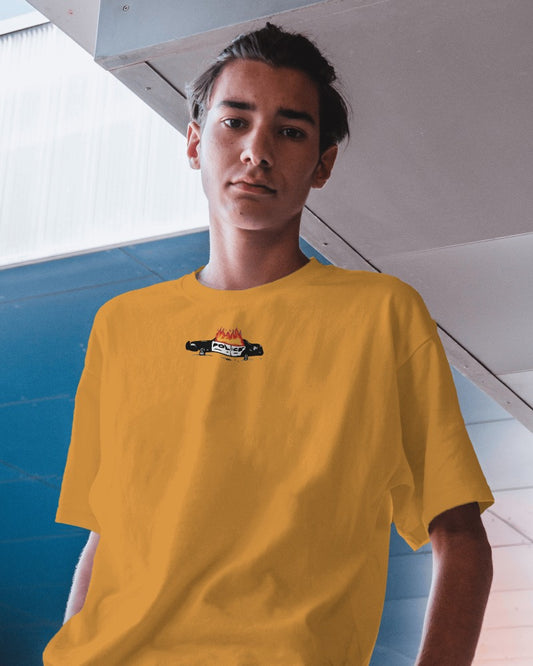 GTA Collection "Rebel" // Oversized Graphic Tee // Yellow