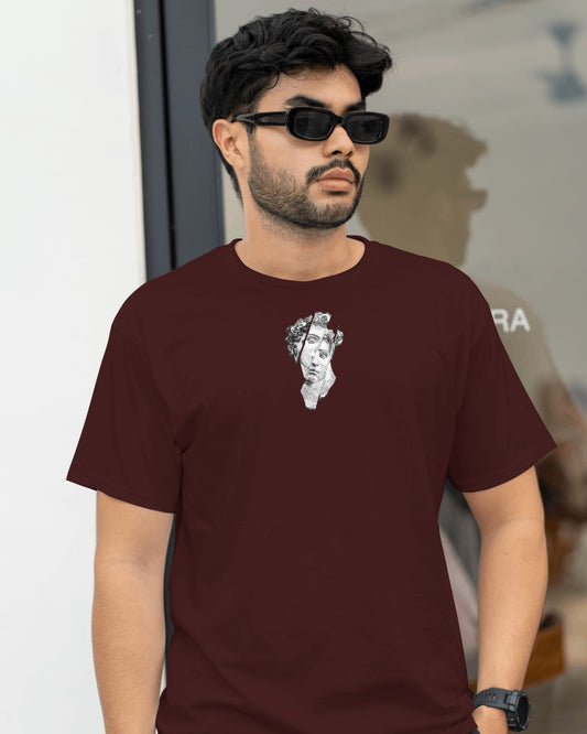 MYSTIQUE // Oversized Fit Graphic Tee // Maroon