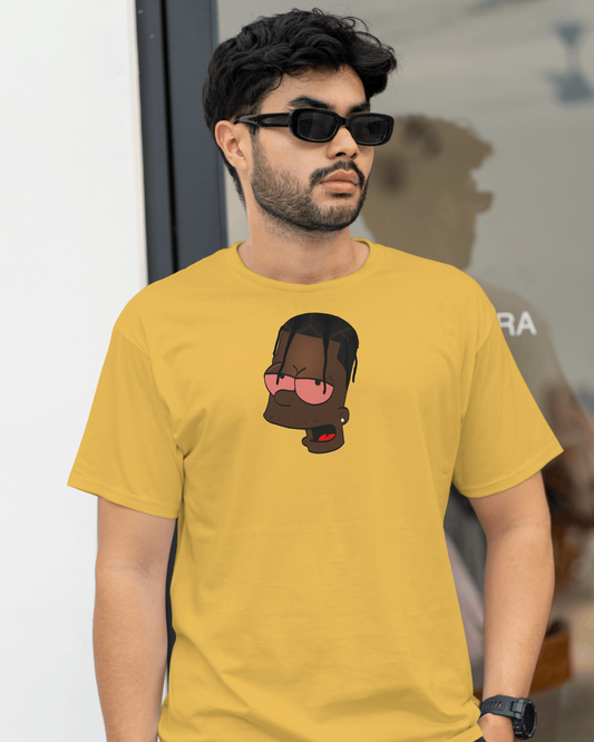 PRINTED GRAPHIC TEE IN YELLOW // TRAVIS HEAD