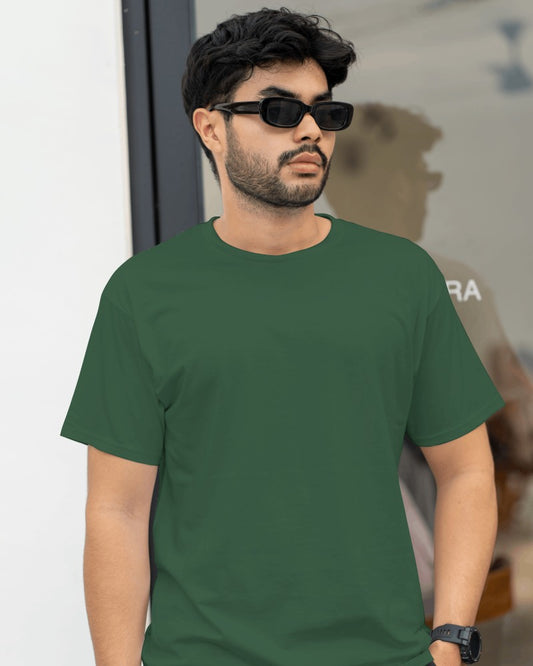 Dark Green // Relaxed Fit Essential Tee