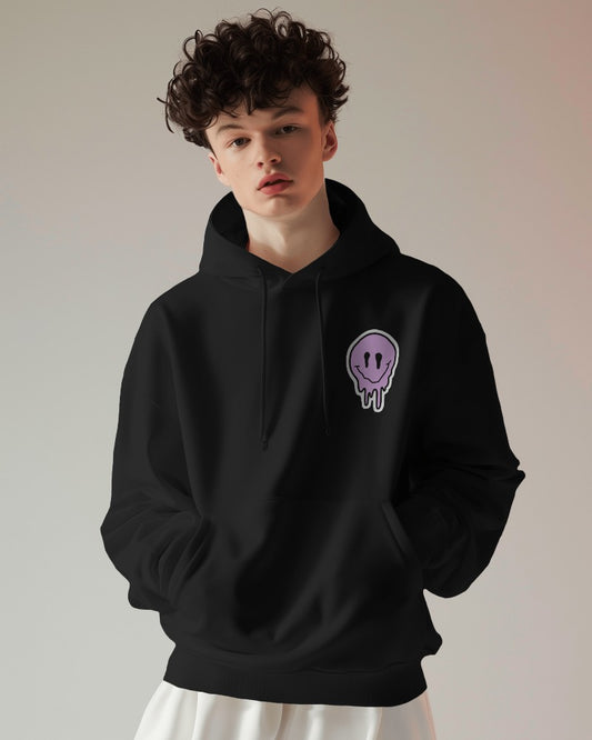 Meltin Smile // Oversized Hoodie // Black