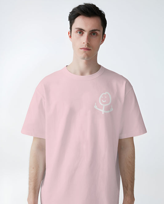 IDGAF // Oversized Fit Graphic Tee // Pink