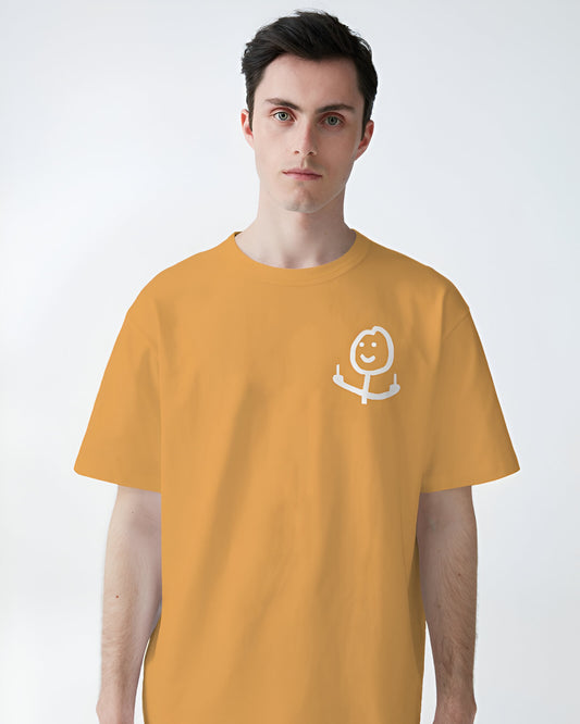 IDGAF // Oversized Fit Graphic Tee // Yellow