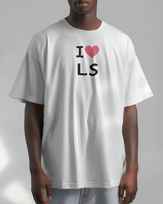 GTA COLLECTION "I <3 Los Santos" // Oversized Graphic Tee // White