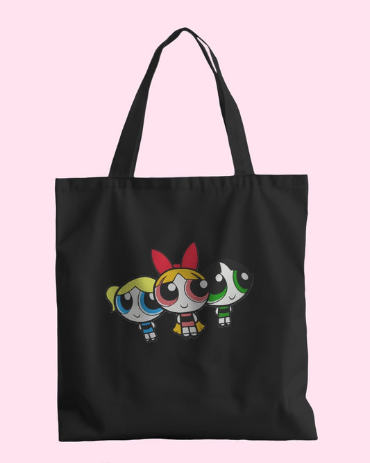 The Powerpuff Girls Tote Bag with Zipper