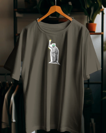 The Enlightened // Oversized Fit Graphic Tee // Olive Green