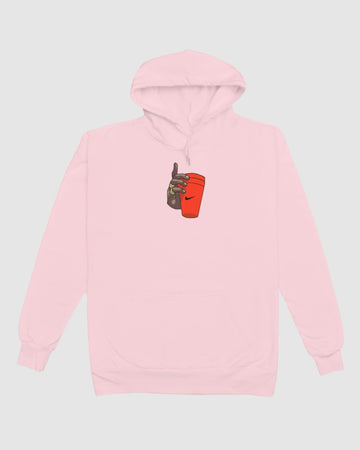 Wat Up // Oversized Hoodie // Pink