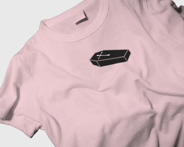 Coffin // Oversized Fit Graphic Tee // Pink