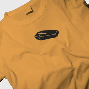 Coffin // Oversized Fit Graphic Tee // Yellow